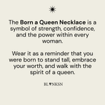 Born a Queen Necklace Gold - Blanksn Jewellery-[motivational and inspirational Jewellery]- [beautiful Jewellery]