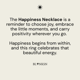 Happiness Triangle Bobble Chain Necklace Gold - Blanksn Jewellery-[motivational and inspirational Jewellery]- [beautiful Jewellery]