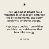 Happiness Beads Yellow and Silver - Blanksn Jewellery-[motivational and inspirational Jewellery]- [beautiful Jewellery]