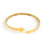 Belief Arrow Bangle Gold | Inspirational Jewellery