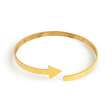 Belief Arrow Bangle Gold | Inspirational Jewellery
