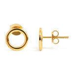 Unity Circle Studs Gold (925 Sterling Silver) | Inspirational Jewellery