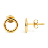 Unity Circle Studs Gold (925 Sterling Silver) | Inspirational Jewellery