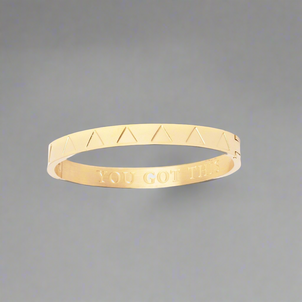 You Got This Triangle Bangle Gold | Inspirational Jewellery