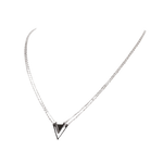 Strength Triangle Double Chain Necklace Silver - Blanksn Jewellery-[motivational and inspirational Jewellery]- [beautiful Jewellery]