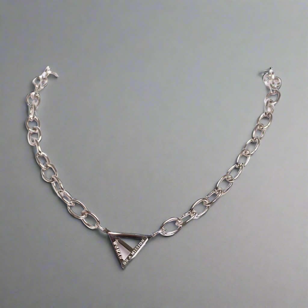 Woman on a Mission Chunky Chain Necklace Silver
