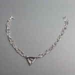 Woman on a Mission Chunky Chain Necklace Silver