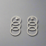 Unity Circle Drop Earrings Silver, [motivational and inspirational Jewellery], [beautiful Jewellery]