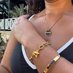 Woman In Power Necklace Gold - Blanksn Jewellery-[motivational and inspirational Jewellery]- [beautiful Jewellery]