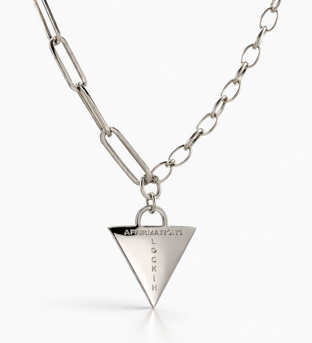Chunky Silver Padlock Necklace [motivational and inspirational Jewellery], [beautiful Jewellery]