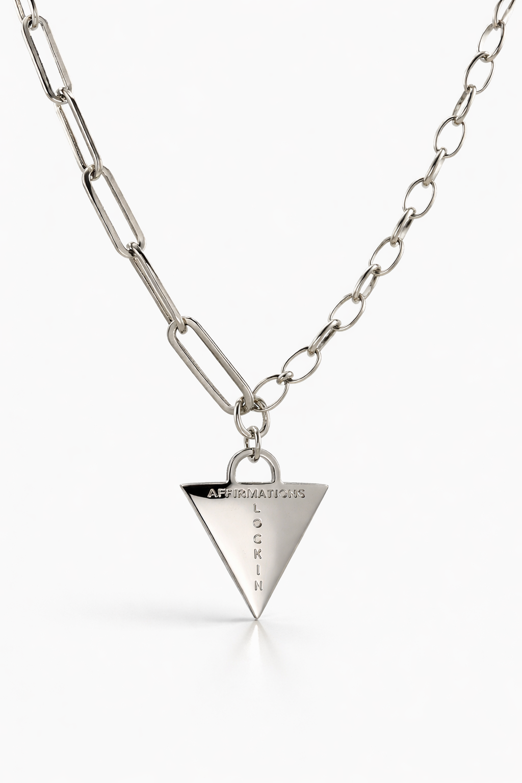 Chunky Silver Padlock Necklace [motivational and inspirational Jewellery], [beautiful Jewellery]