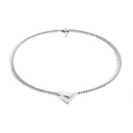 Born a Queen Stainless Steel Beaded Necklace in Silver – A symbol of strength and empowerment. [Motivational and inspirational jewellery], [beautiful jewellery].