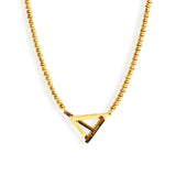 Born a Queen Stainless Steel Beaded Necklace in Gold– A symbol of strength and empowerment. [Motivational and inspirational jewellery], [beautiful jewellery].