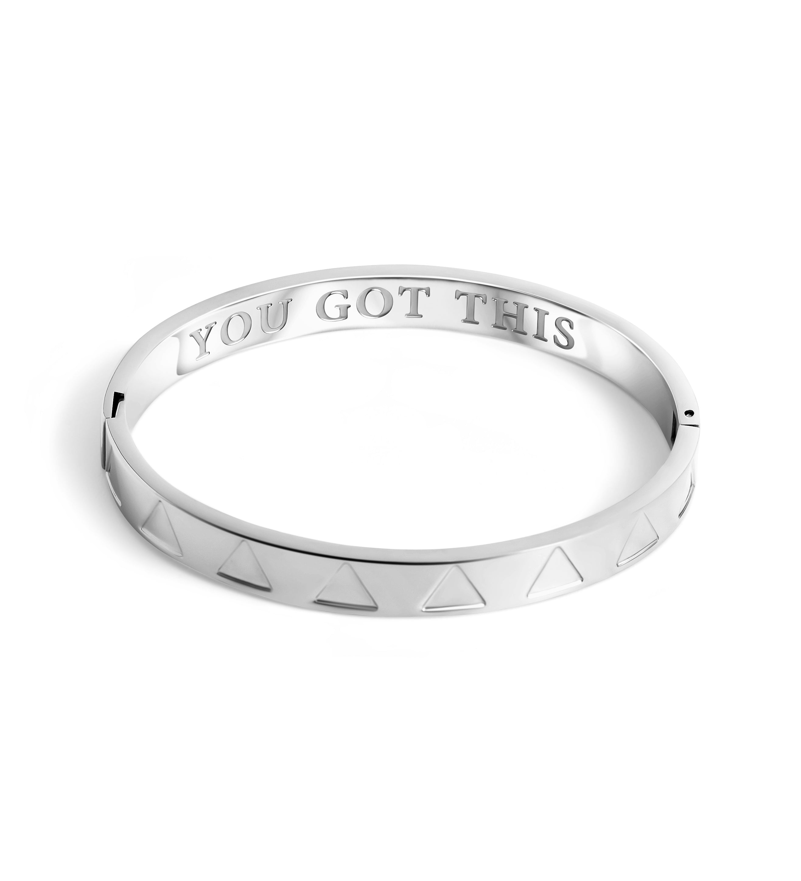 You Got This Triangle Bangle Silver | Inspirational Jewellery