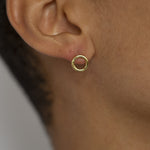 Unity Circle Studs Gold (925 Sterling Silver) | Inspirational Jewellery