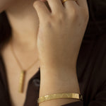 Born a Queen Triangle Bangle Gold | Inspirational Jewellery
