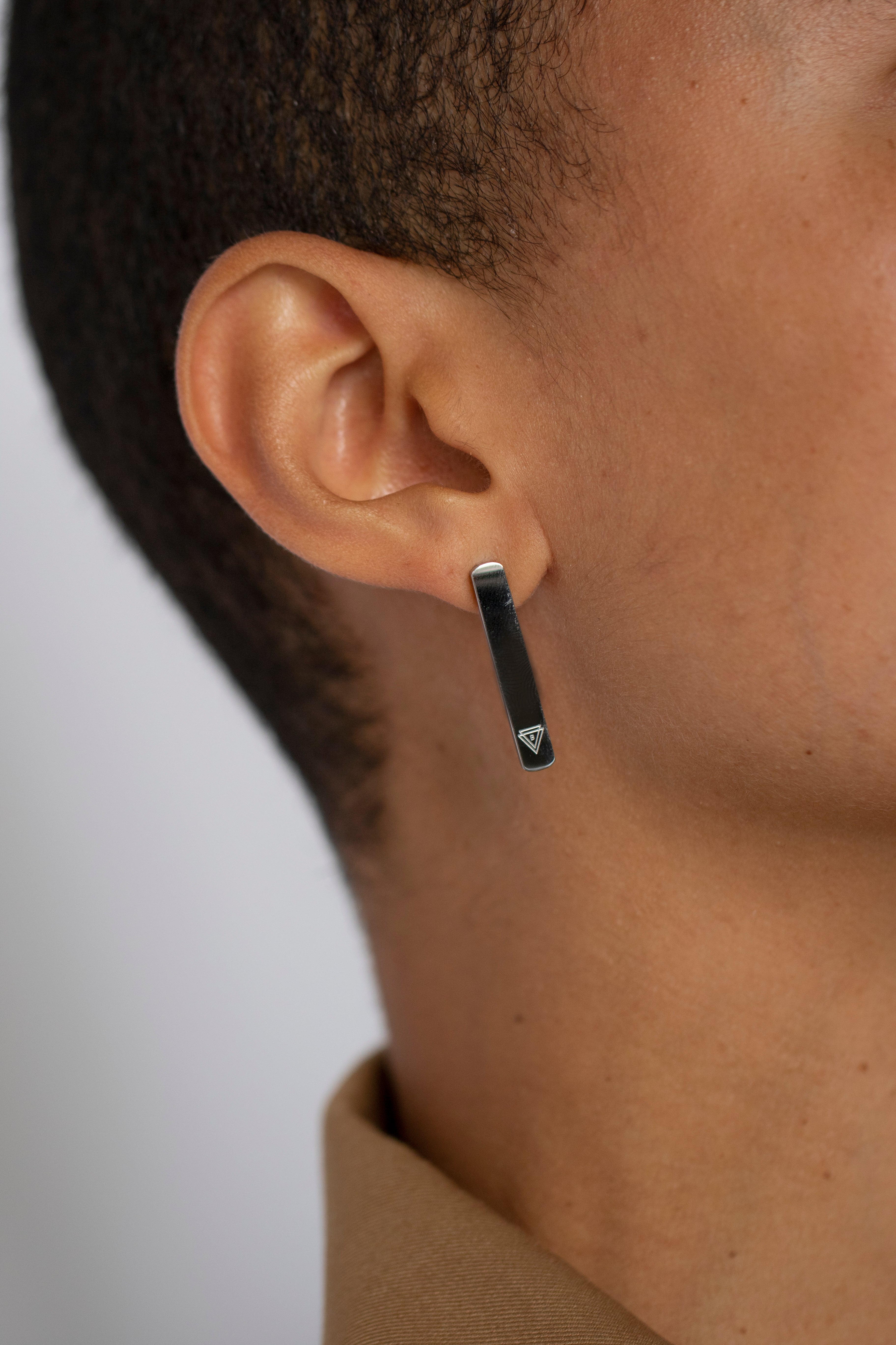 The 'I' Self Love Bar Drop Earrings Silver