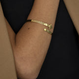 Belief Arrow Bangle Gold | Inspirational Jewellery