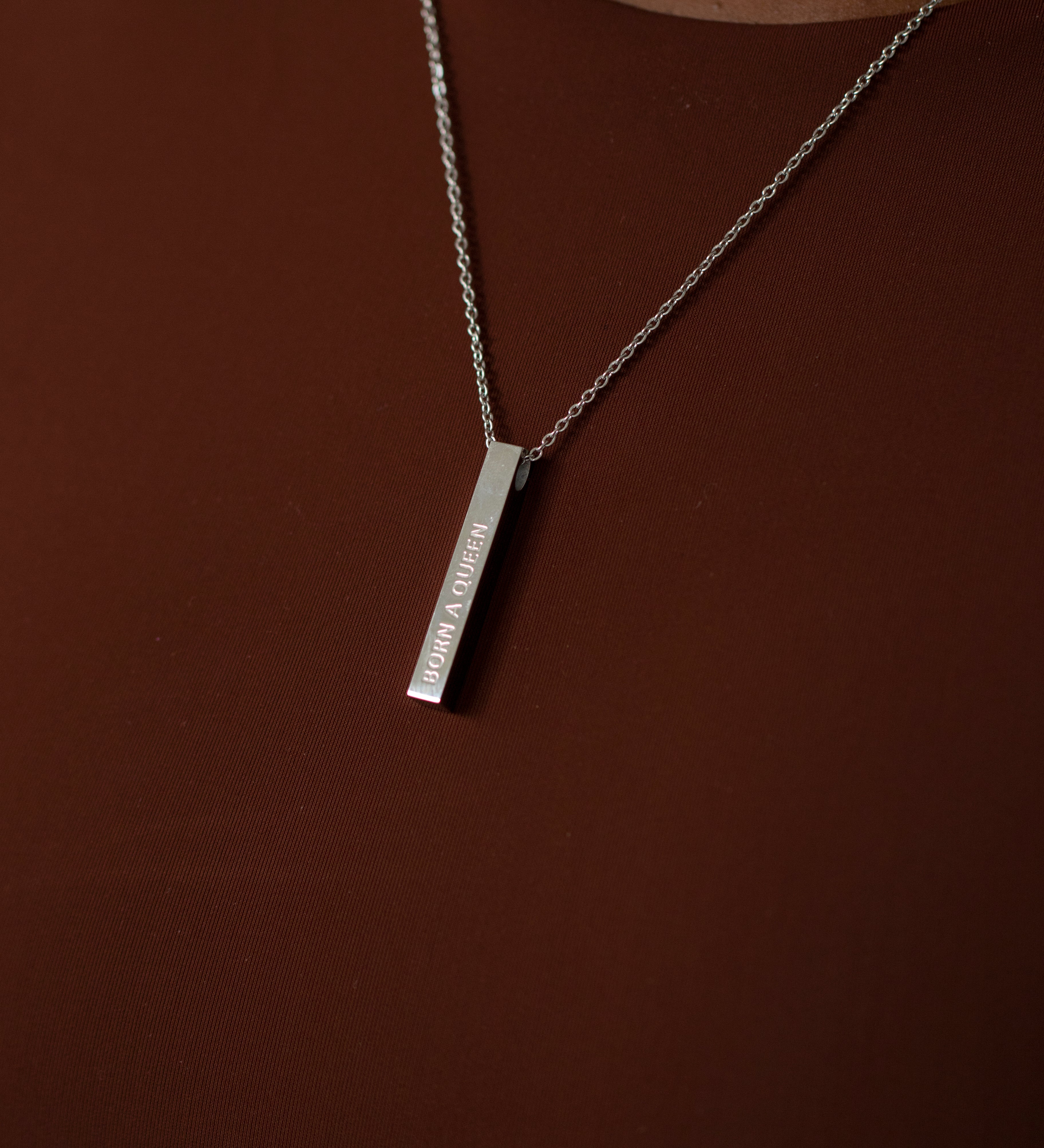 Born a Queen Necklace Silver
