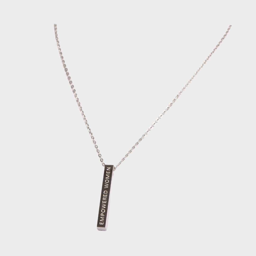 Empowered Woman Necklace Silver