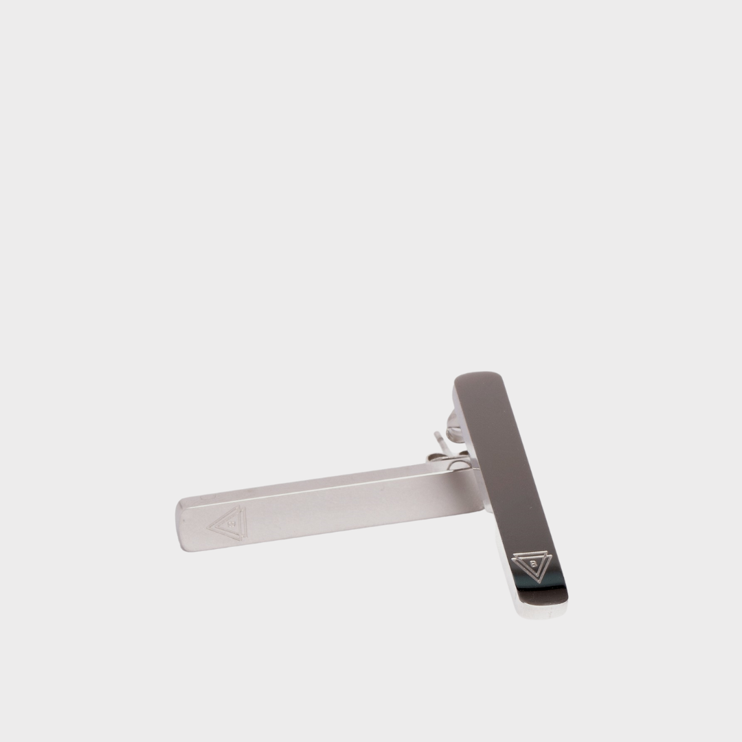 The 'I' Self Love Bar Drop Earrings Silver