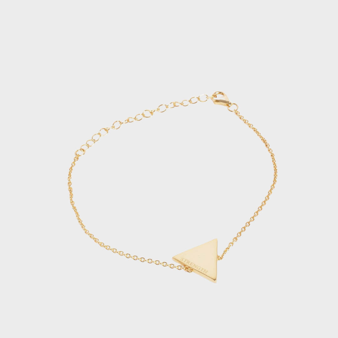 Have Strength Bracelet Gold (925 Sterling Silver) | Inspirational Jewellery