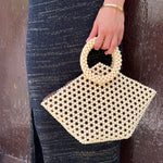 'I SLAY' Handcrafted Cream Beaded Bag - Blanksn Jewellery-[motivational and inspirational Jewellery]- [beautiful Jewellery]
